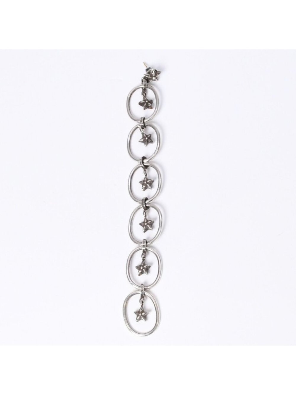 Chrome Hearts Paper Oval Star Drop Single Earrings